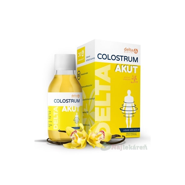 Delta Colostrum Akut tekuté Vanilka 125 ml