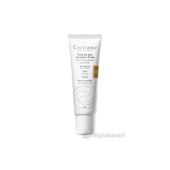 AVENE Couvrance Tekutý makeup SPF 20 tmavý odtieň (4.0) 30 ml