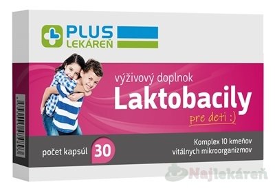 E-shop PLUS LEKÁREŇ Laktobacily pre deti na rovnováhu črevnej flóry, 30ks