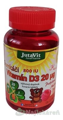 E-shop JutaVit Gumkáči Vitamín D3 20 µg Kids, 60 ks