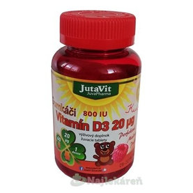 JutaVit Gumkáči Vitamín D3 20 µg Kids, 60 ks