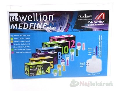 E-shop Wellion MEDFINE plus Penneedles 12 mm ihla na aplikáciu inzulínu pomocou pera 100 ks