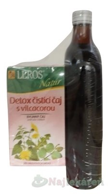 E-shop LEROS BIO šťava Čučoriedka 500 ml + Natur Detox čaj 20x1,5 g