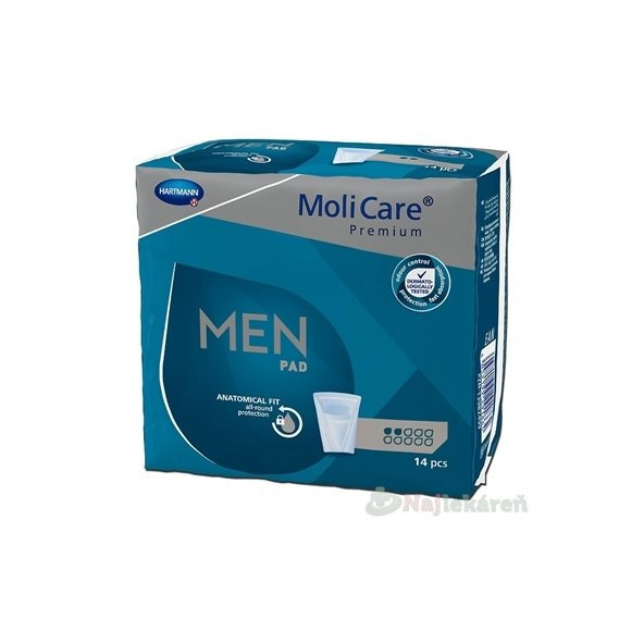 MoliCare Premium MEN PAD 2 kvapky inkontinenčné vložky pre mužov 14ks