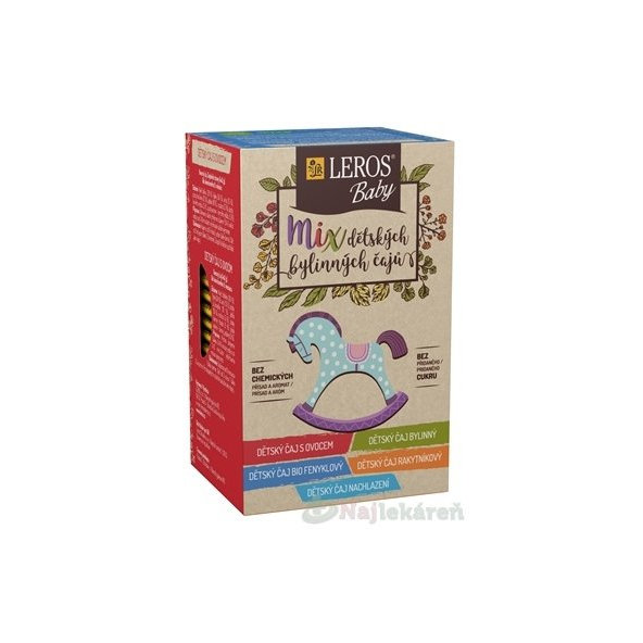 LEROS BABY MIX detských bylinných čajov, 20ks