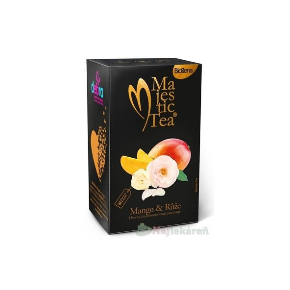 Biogena Majestic Tea Mango & Ruža ovocný čaj, 20x2,5g