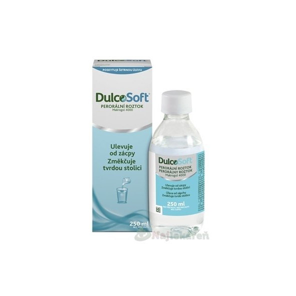 DulcoSoft perorálny roztok na liečbu zápchy a na zmäkčenie tvrdej stolice 250 ml