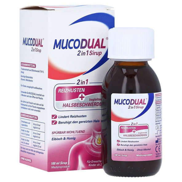 MUCODUAL sirup proti suchému kašľu 100ml