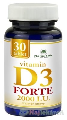 E-shop Pharma Activ Vitamin D3 FORTE 2000 I.U., 30 ks