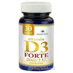 Pharma Activ Vitamin D3 FORTE 2000 I.U., 30 ks