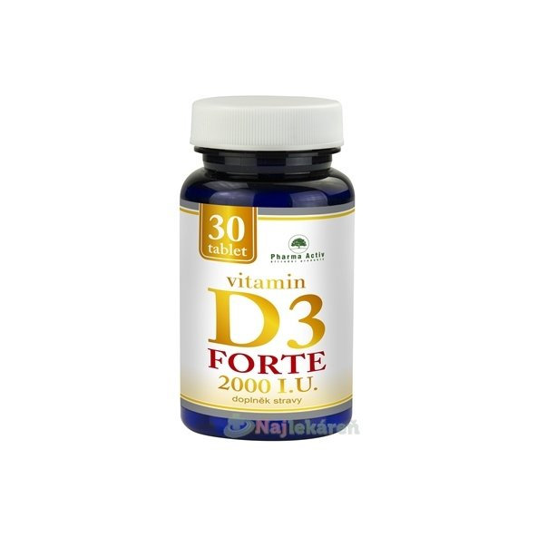 Pharma Activ Vitamin D3 FORTE 2000 I.U., 30 ks