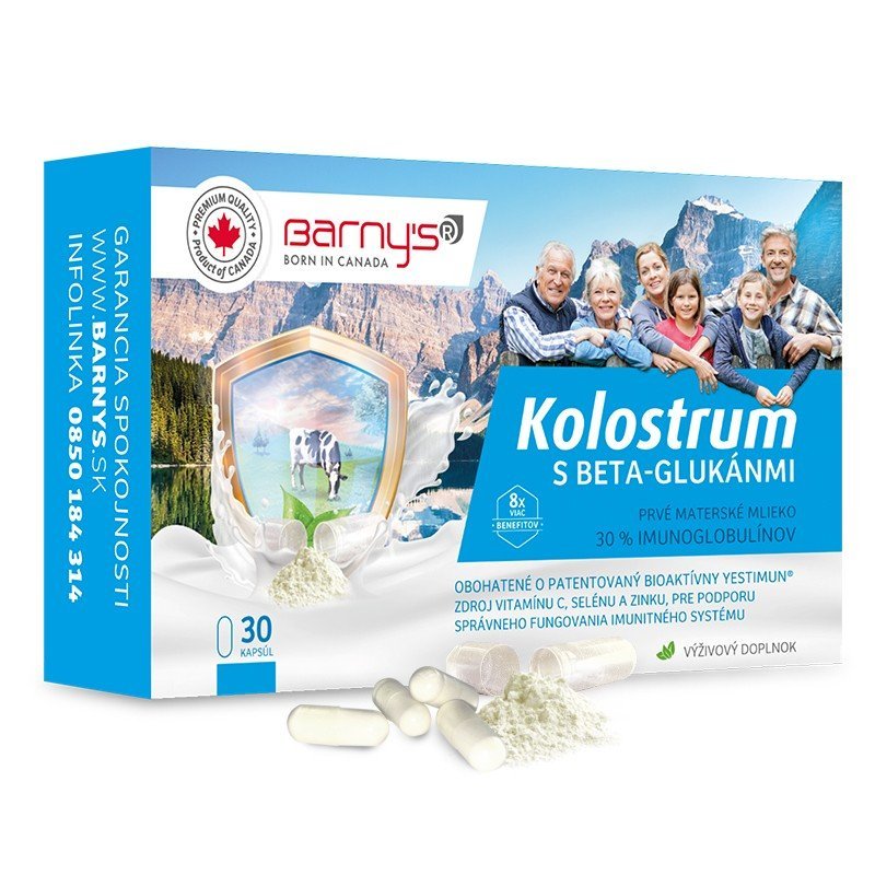 E-shop Barny's KOLOSTRUM s beta-glukánmi,30 tbl