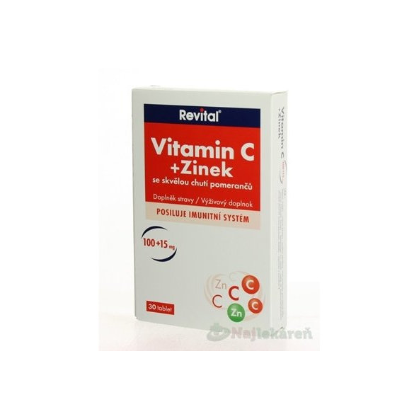 Revital Vitamín C+Zinok, 30 ks