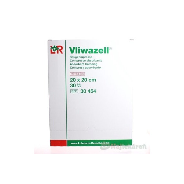 VLIWAZELL KOMPRESY SAVÉ STERILNÉ 20x20cm, 30ks