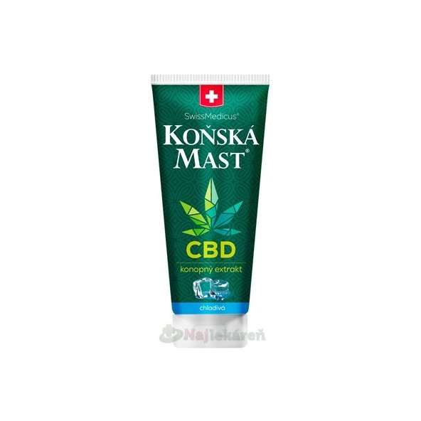 SwissMedicus KONSKÁ MASŤ s CBD chladivá na kĺby a šľachy 200 ml