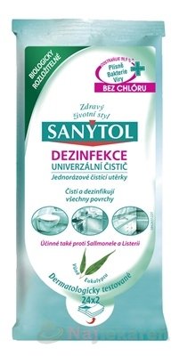 Sanytol Dezinfekcia univerzálny čistič utierky Eukalyptus 36 ks
