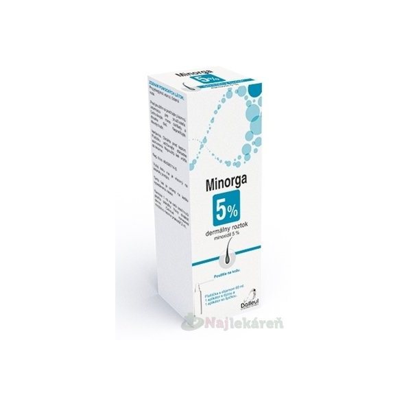 Minorga 5 % dermálny roztok 60ml
