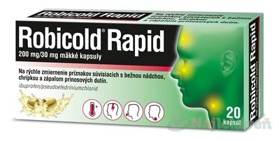 E-shop Robicold Rapid 200 mg/30 mg mäkké kapsuly proti chrípke 20 cps