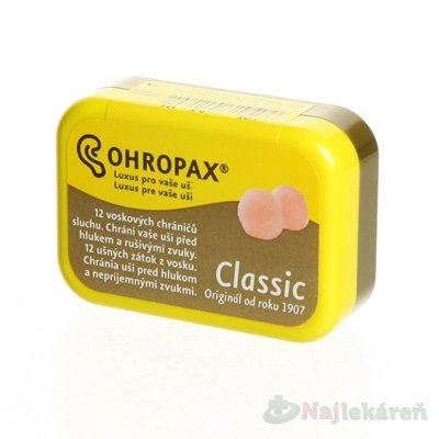 E-shop OHROPAX CLASSIC Ušné vložky, v krabičke 1x12 ks