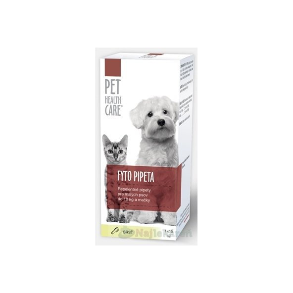 PET HEALTH CARE FYTO  PIPETA pre malých psov do 10kg a mačky, 15ml