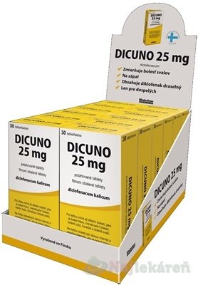 E-shop DICUNO 25 mg filmom obalené tablety na bolesť 12x30 tabliet