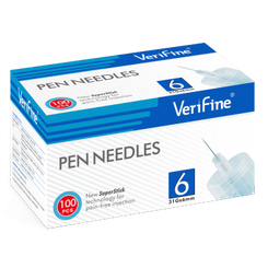 Ihly do inzulínového pera Verifine 6 mm x 31G, 100ks