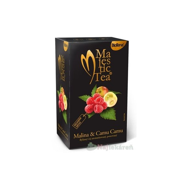 Biogena Majestic Tea Malina & Camu Camu, bylinný čaj 20x2,5g