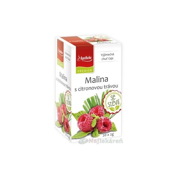 APOTHEKE PREMIER Malina s citrónovou trávou, 20x2 g