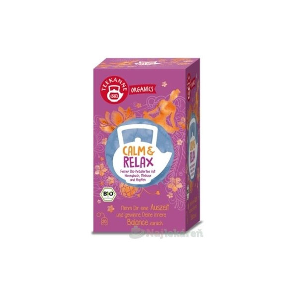 TEEKANNE ORGANICS BIO CALM & RELAX, bylinný čaj, 20x1,8g