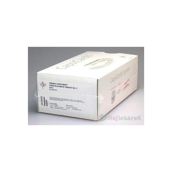 FAGRON  CapsiCards žel. kapsule vel´. 3 transparentné 1300 ks kartón