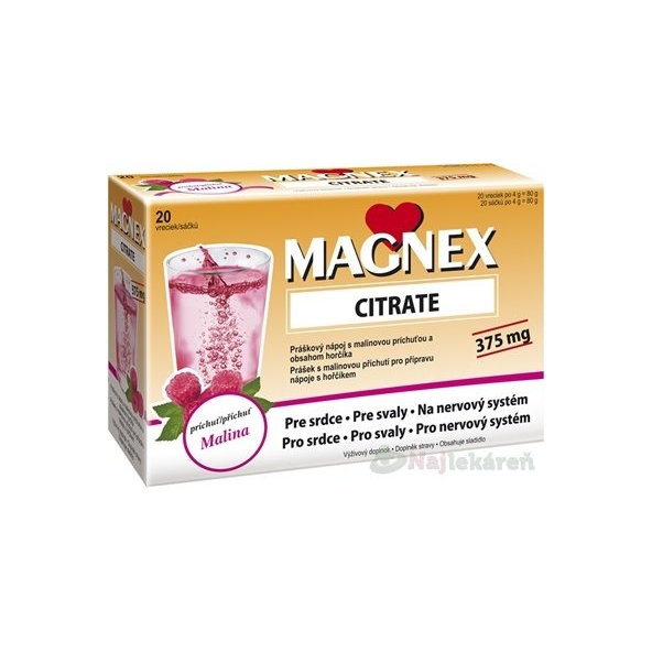 Vitabalans MAGNEX CITRATE malina, 20ks