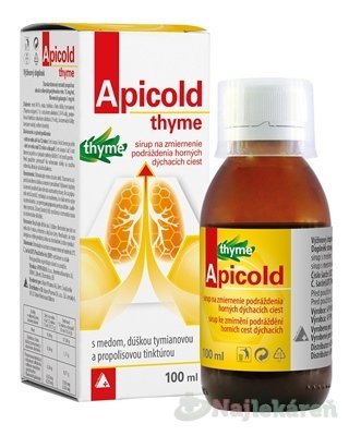 E-shop Apicold thyme sirup na vykašliavanie 100 ml