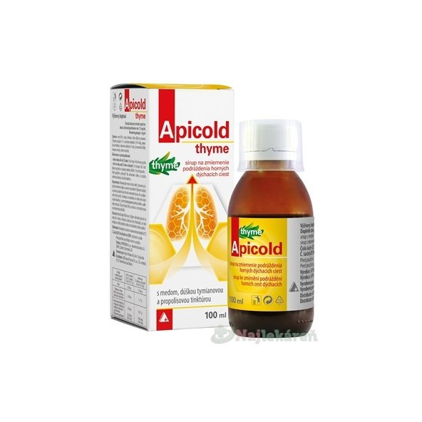 Apicold thyme sirup na vykašliavanie 100 ml