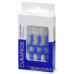CURAPROX UHS 409 handy holder modrý držiak s krytkou 3 ks
