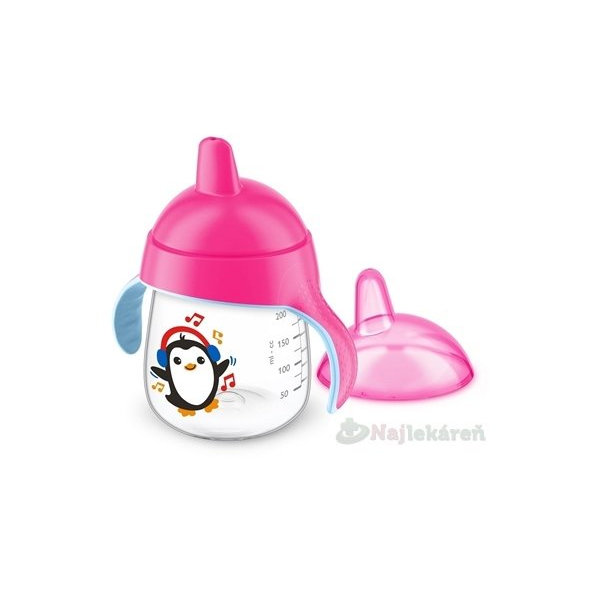 AVENT HRNČEK Premium ružový 260 ml s držadlami