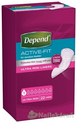 E-shop DEPEND ACTIVE-FIT Ultra Mini inkontinenčné vložky pre ženy 22ks