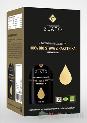 E-shop T.ZLATO 100 % BIO ŠŤAVA Z RAKYTNÍKA 4x185 ml
