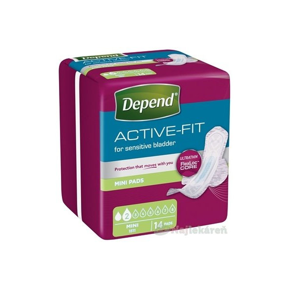 DEPEND ACTIVE-FIT Mini inkontinenčné vložky pre ženy 14ks