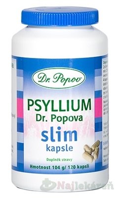 E-shop DR. POPOV PSYLLIUM SLIM výživový doplnok, 120ks