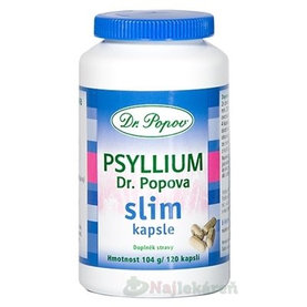 DR. POPOV PSYLLIUM SLIM výživový doplnok, 120ks