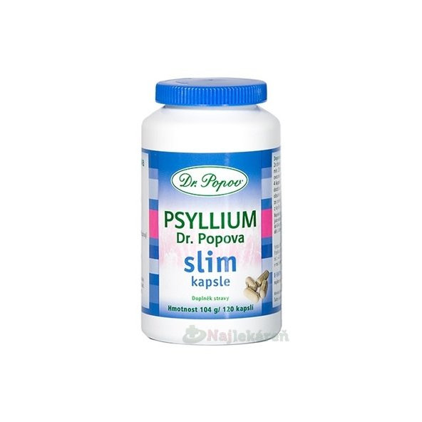 DR. POPOV PSYLLIUM SLIM výživový doplnok, 120ks
