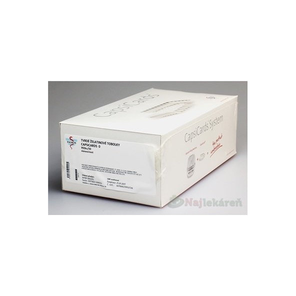 FAGRON CapsiCards žel. kapsule vel´. 0 slonovinové 950ks kartón