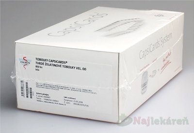 FAGRON CapsiCards žel. kapsule vel´. 00 biele 850ks kartón