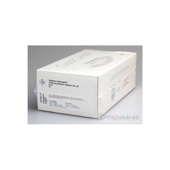 FAGRON CapsiCards žel. kapsule vel´. 00 biele 850ks kartón