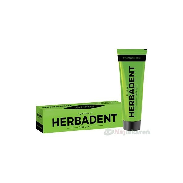 HERBADENT original Bylinná zubná pasta s fluórom 1x100 g