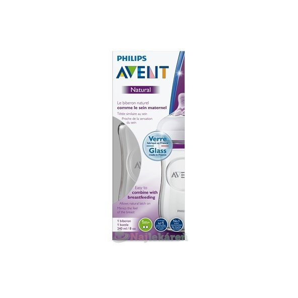 AVENT fľaša Natural SKLO 240 ml