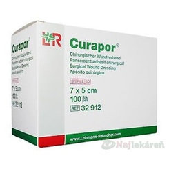 CURAPOR KRYTIE NA RANY S VANKÚŠIKOM 7x5cm,chirurgické, samolepiace, sterilné 1ks