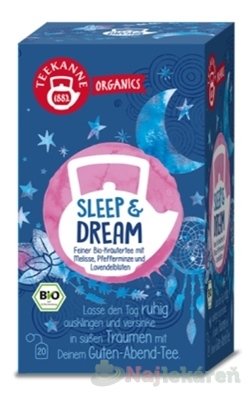 E-shop TEEKANNE ORGANICS BIO SLEEP & DREAM, bylinný čaj, 20x1,7g