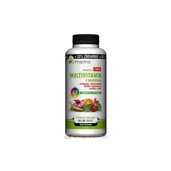 BIO Pharma Multivitamín s minerálmi IMUNITA+ FORTE