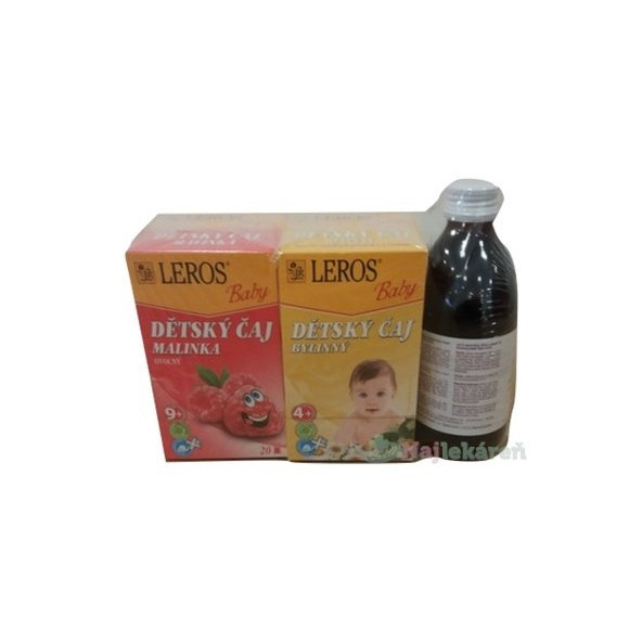 LEROS BABY ŠŤAVA  250 ml+ ČAJ MALINKA 20x2 g + ČAJ BYLINKOVÝ 20x1,8 g